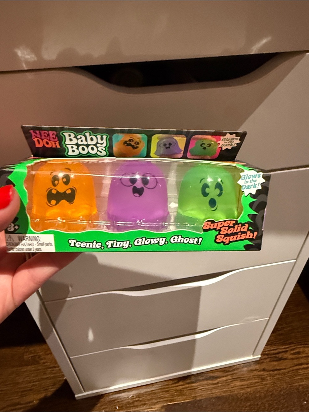 NeeDoh Baby Boos 3-Pack by Schylling, a glow-in-the-dark Halloween